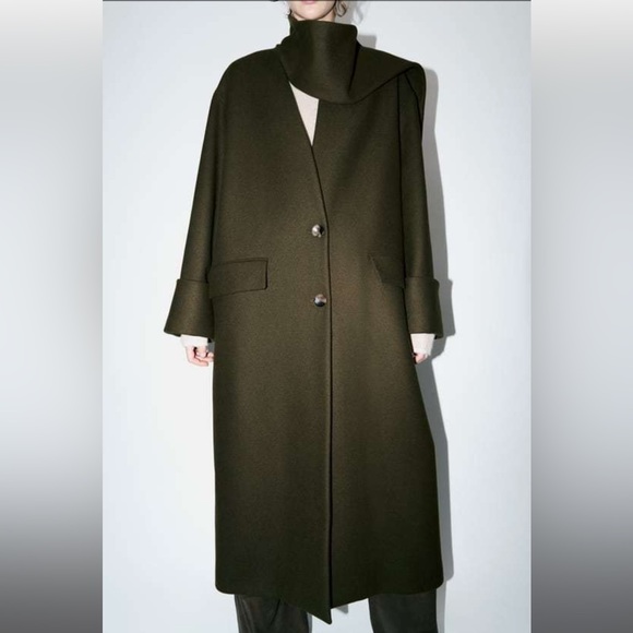 Zara manteco scarf wrap coat - Picture 7 of 16